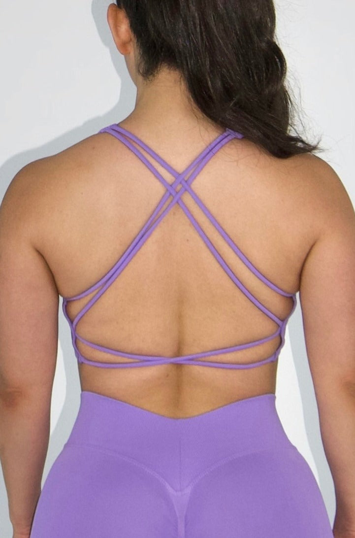 MILA MVMT Sportswear Libby Sports Bra in Lilac Purple