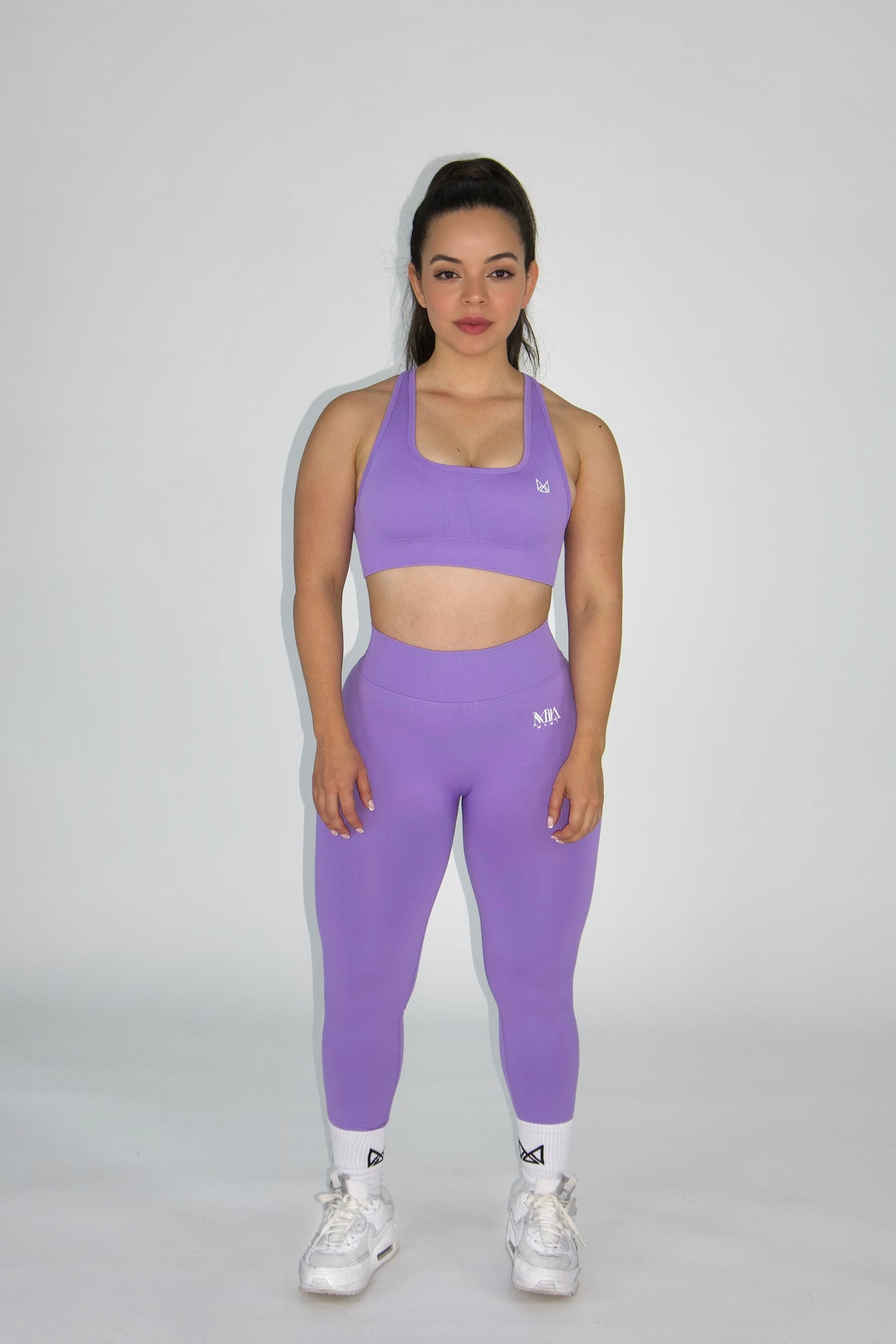 MILA MVMT Sportswear Leggings Sports Bra Set in Lilac Purple