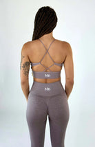 MILA MVMT Sportswear Carli Seamless Sports Bra Acai & Claire Seamless Contour Leggings Acai