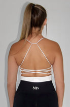 MILA MVMT Sportswear Galia Seamless Sports Bra White & Claire Seamless Contour Leggings Black