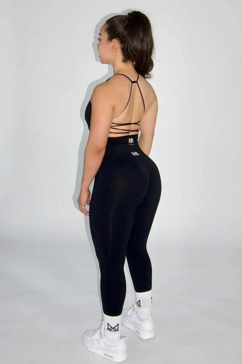 Claire Seamless Contour Leggings Black - side view
