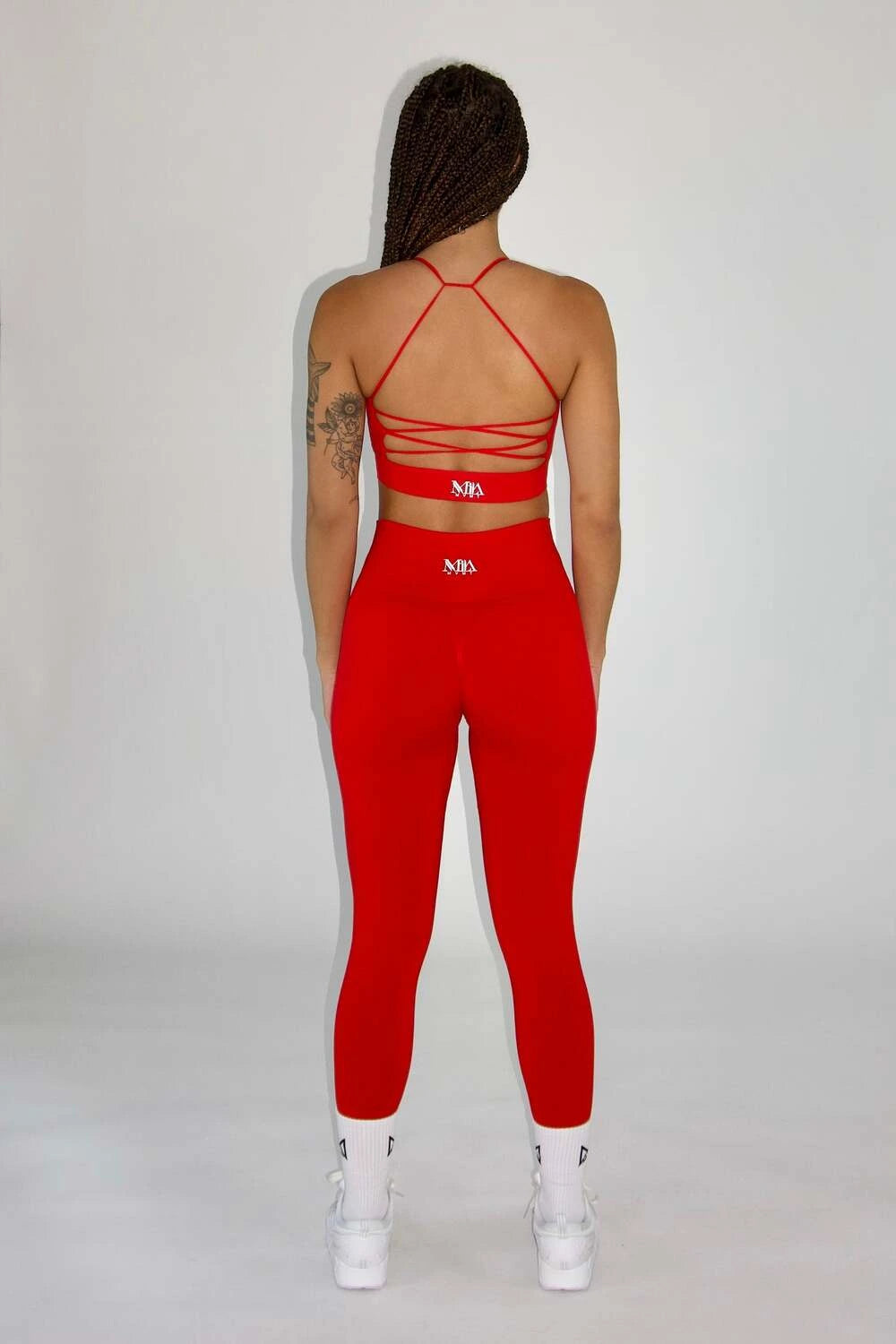 Claire Seamless Contour Leggings Red - Back