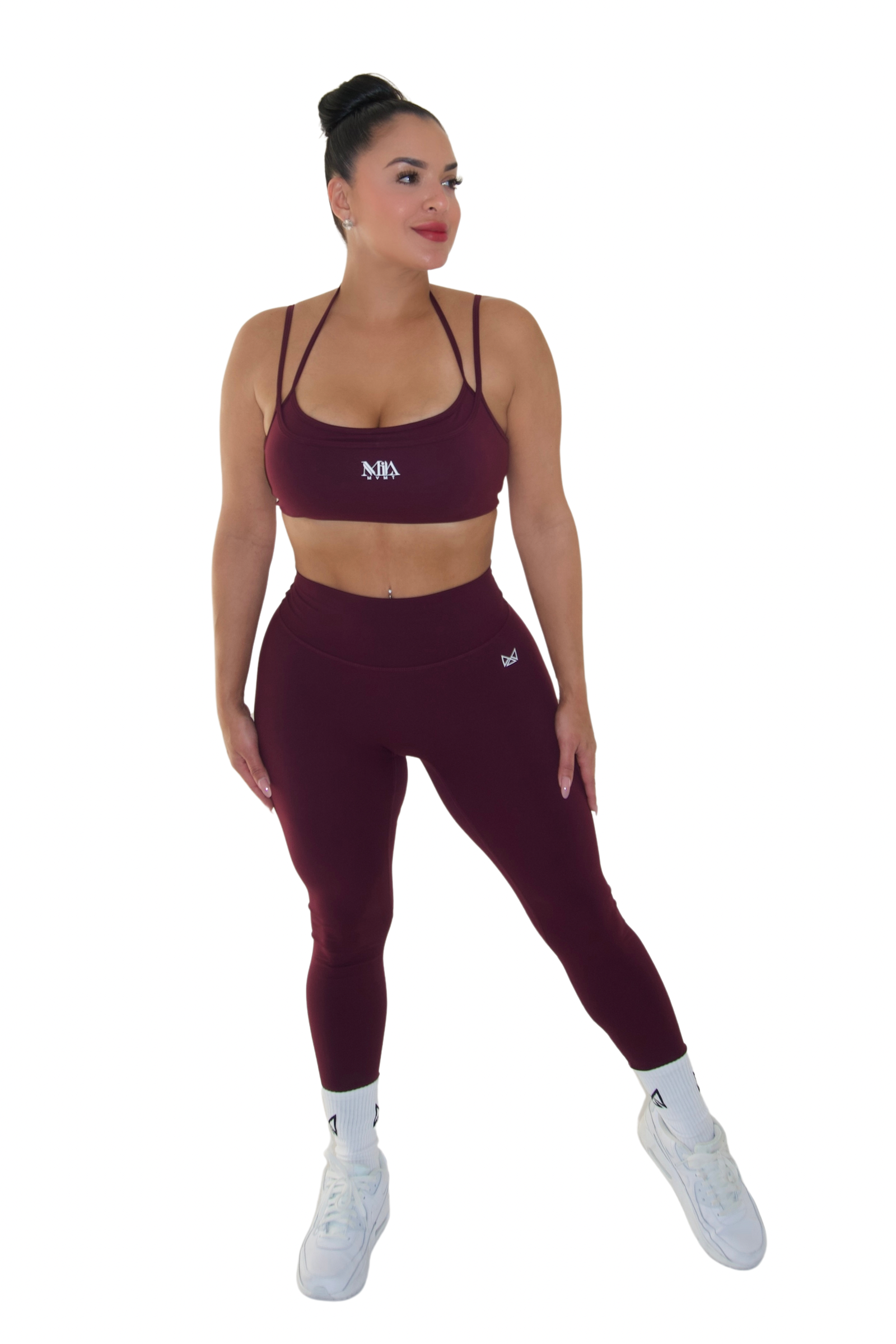 Harmony High Waisted Leggings - Burgundy - MILA MVMT