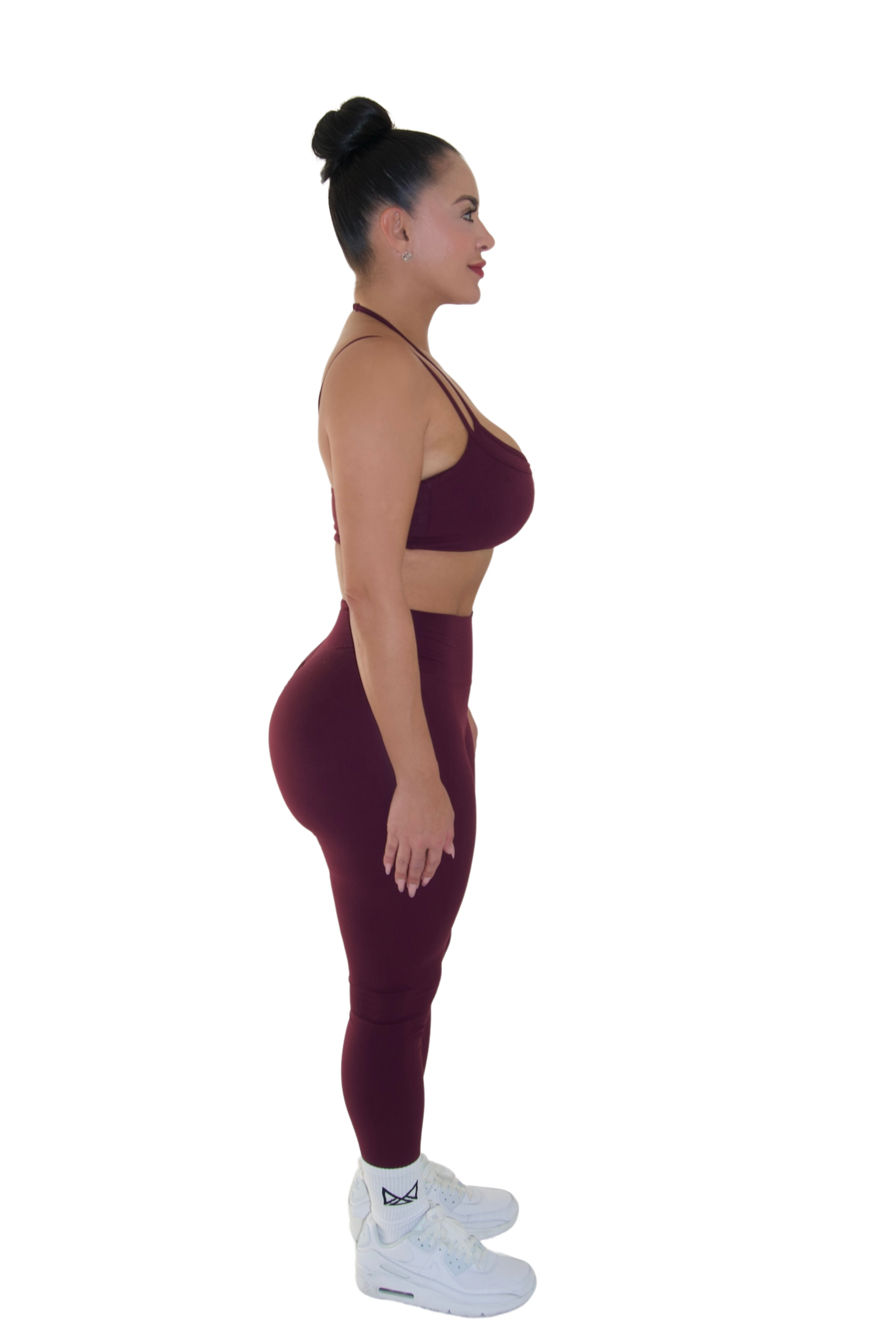 Harmony High Waisted Leggings - Burgundy - MILA MVMT