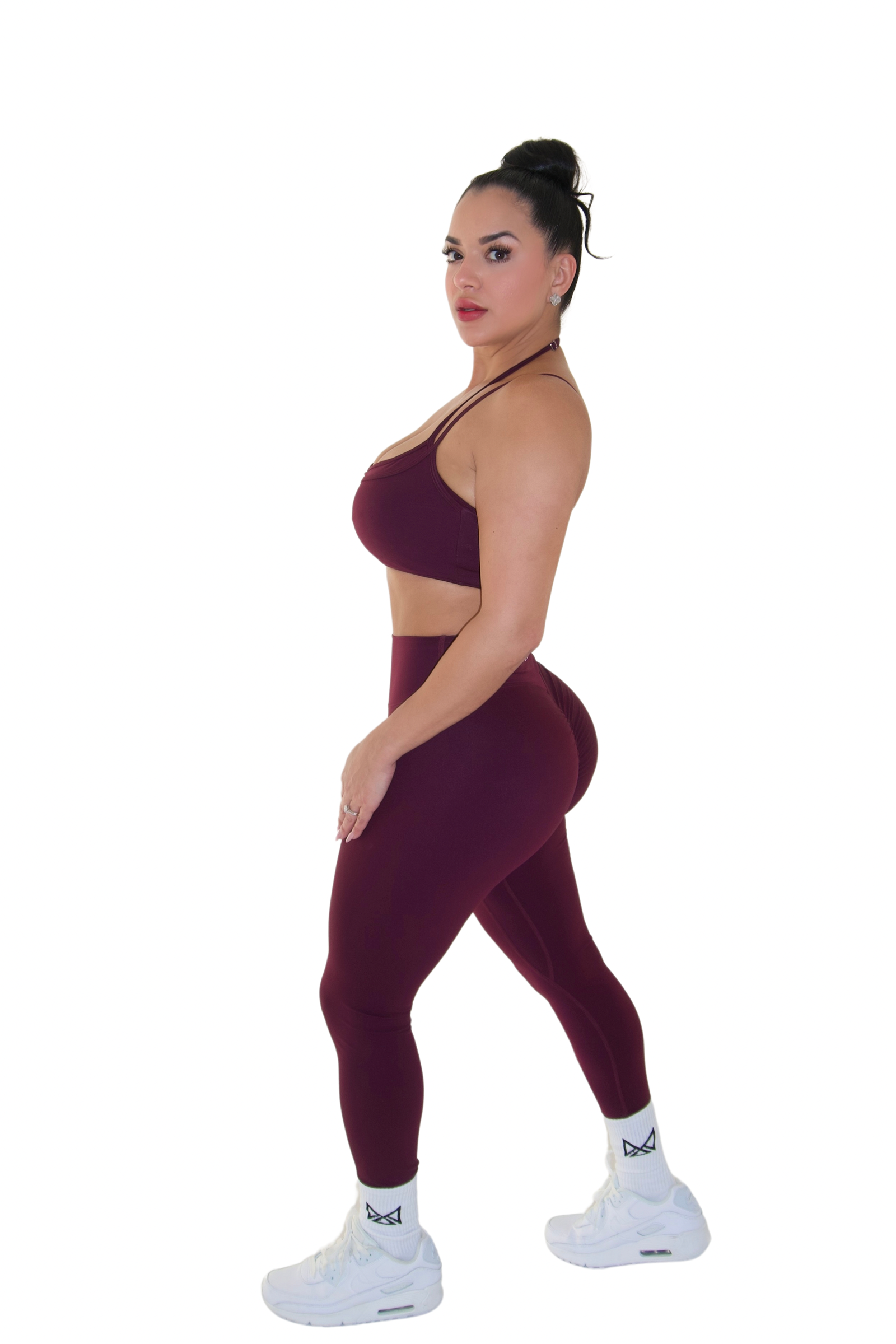 Harmony High Waisted Leggings - Burgundy - MILA MVMT