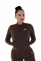 Harmony Fitted Zip-Up Jacket - Espresso - MILA MVMT