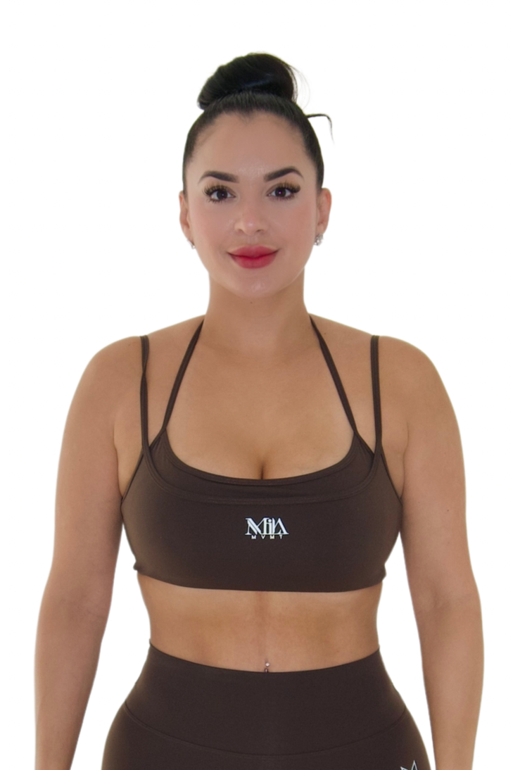 Harmony Sports Bra - Espresso - MILA MVMT