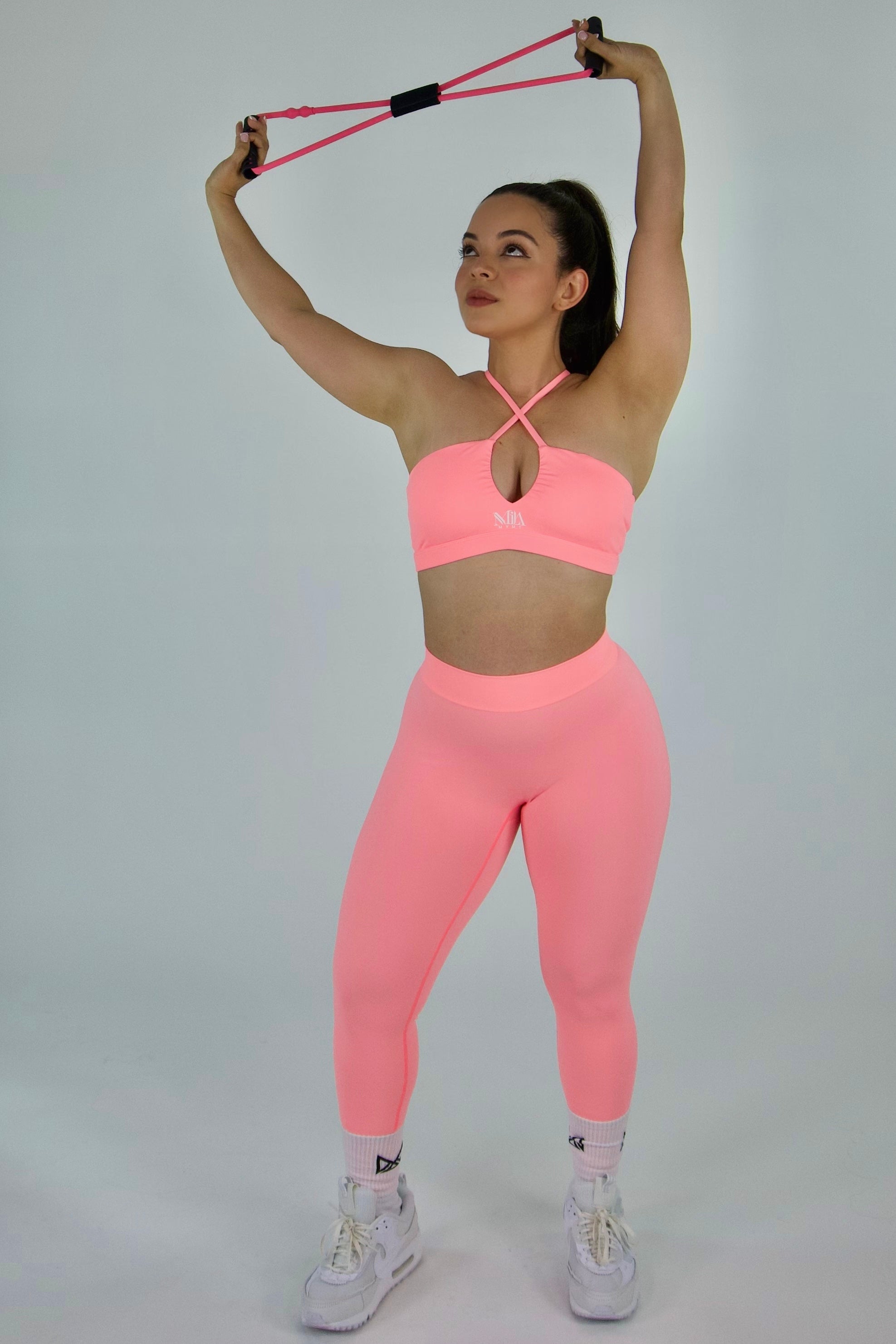 MILA MVMT Sportswear Sports Pia Bra & Ava Leggings Set Pink
