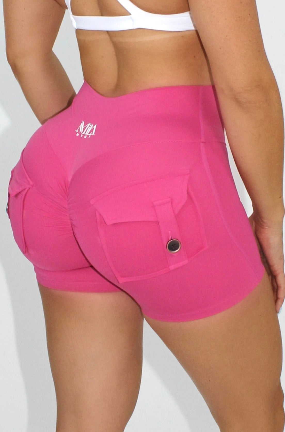 Selene Scrunch Booty Pocket Shorts - Bubblegum