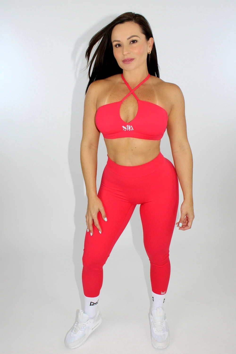 Booty Leggings - Scarlet Red Front view