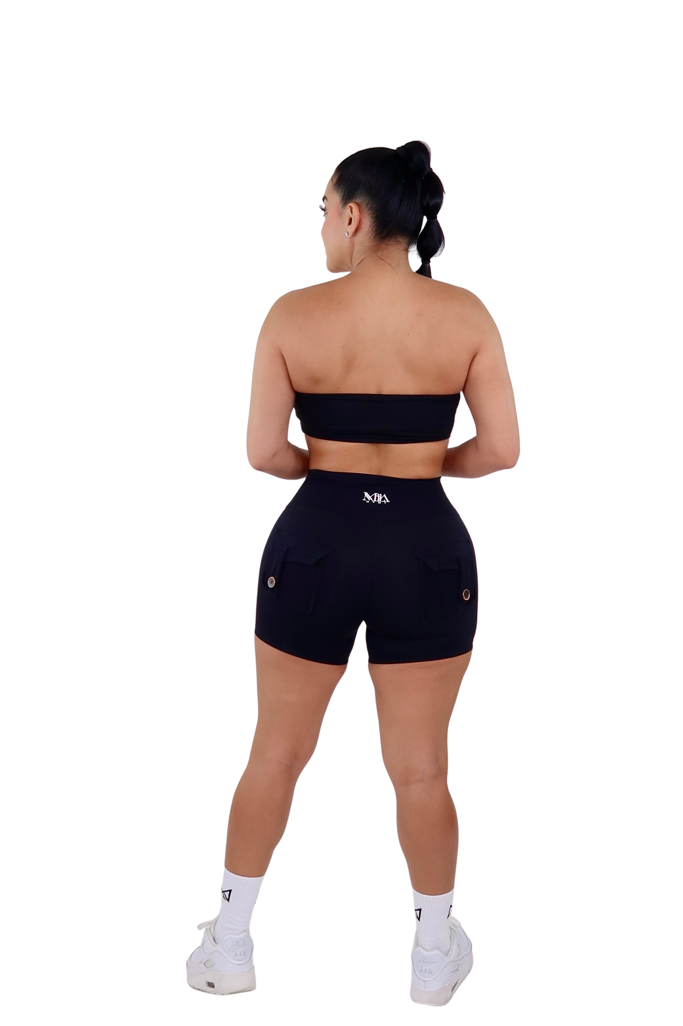 Vera Bandeau Strapless Sports Bra - Black - MILA MVMT