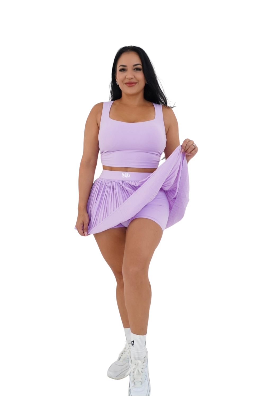 Kiki Pleated Tennis Skirt & Top Set - Lilac - MILA MVMT
