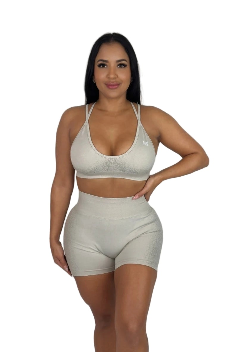 Nina Sports Bra - Greige - MILA MVMT