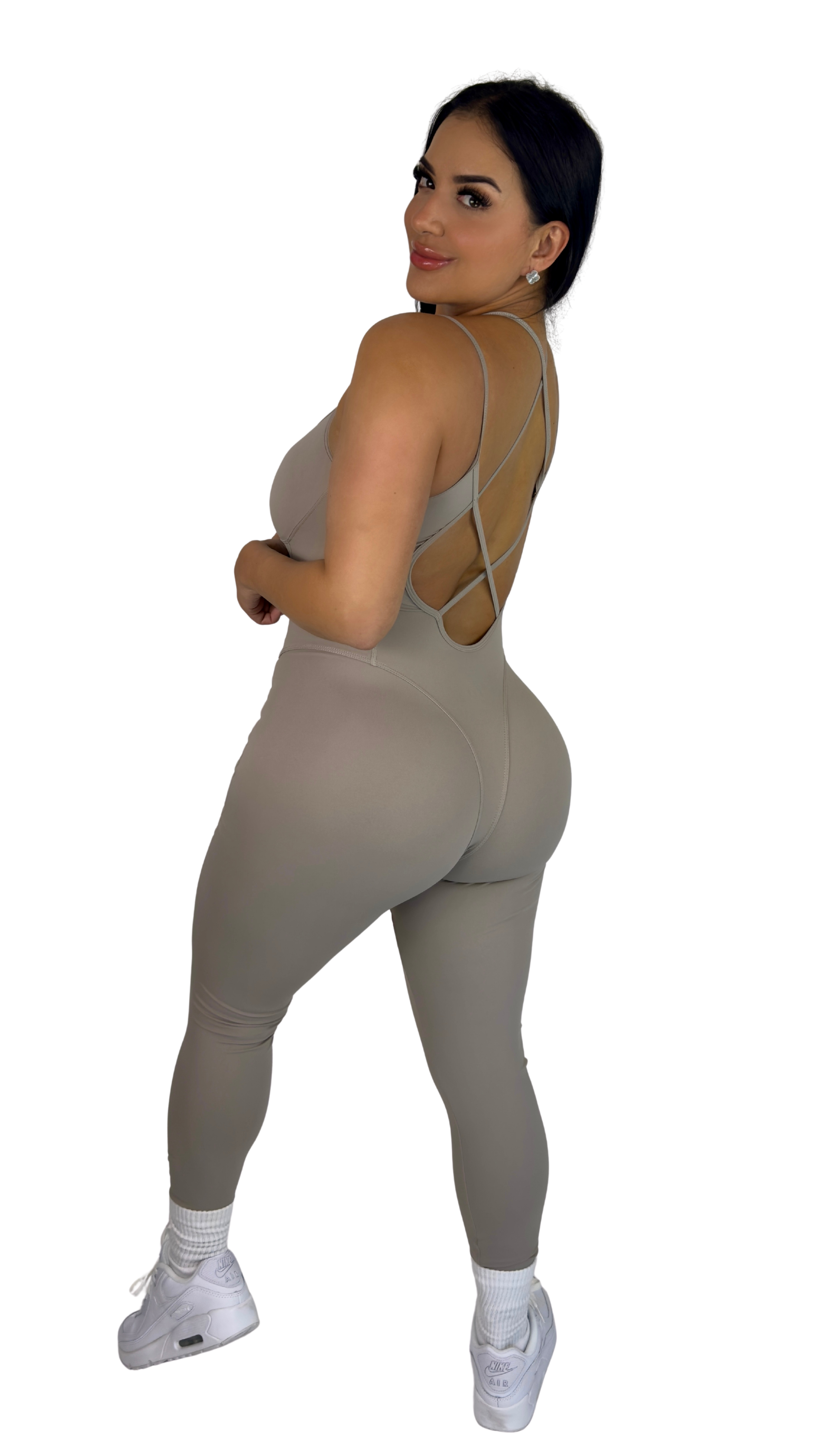 Forme Sculpt Jumpsuit - Smokey Taupe - MILA MVMT