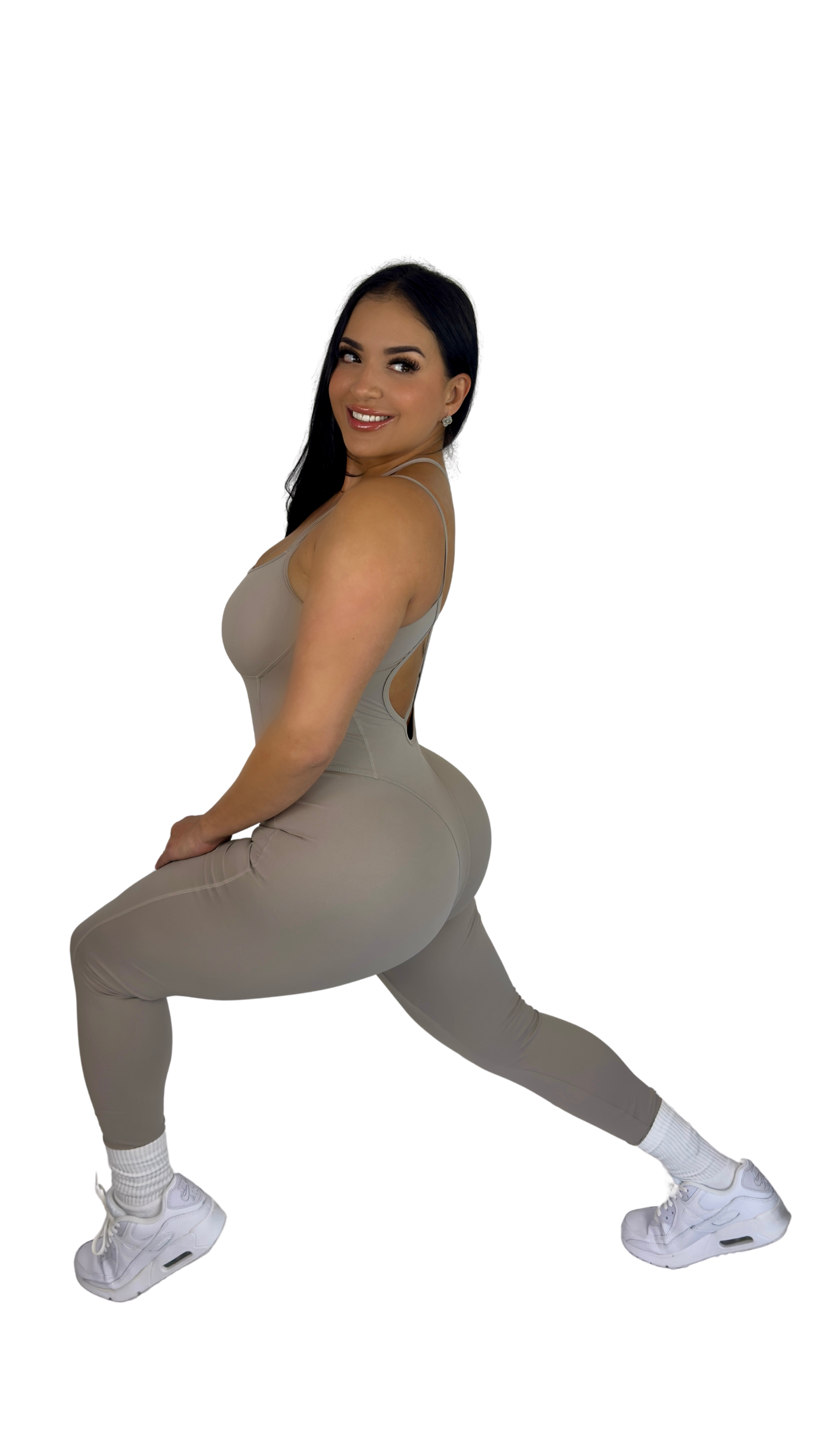 Forme Sculpt Jumpsuit - Smokey Taupe - MILA MVMT