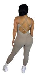 Forme Sculpt Jumpsuit - Smokey Taupe - MILA MVMT