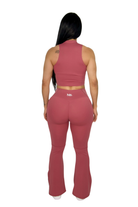 Paloma Petite Luxe Flare Legging & Top Set - Dusty Rose - MILA MVMT