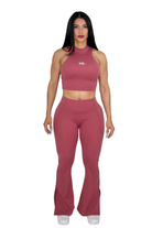 Paloma Petite Luxe Flare Legging & Top Set - Dusty Rose - MILA MVMT