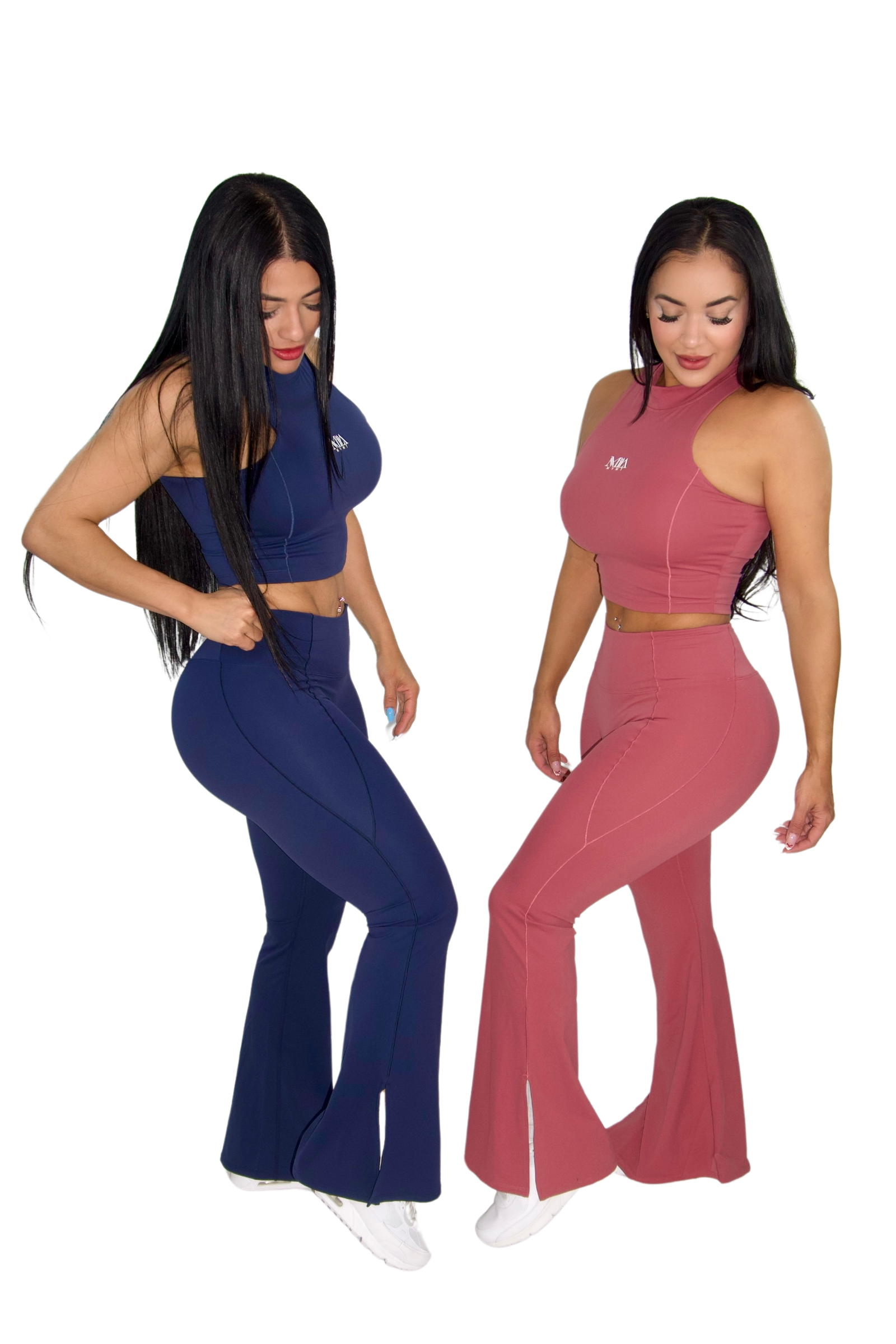 Paloma Petite Luxe Flare Legging & Top Set - Dusty Rose - MILA MVMT