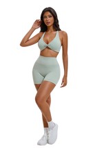 Thea Twist Front Bra - Sage - MILA MVMT