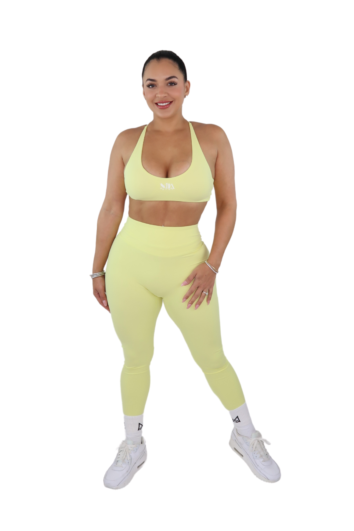 Desi Twist-Back Bra & Leggings Set - Honey Butter - MILA MVMT