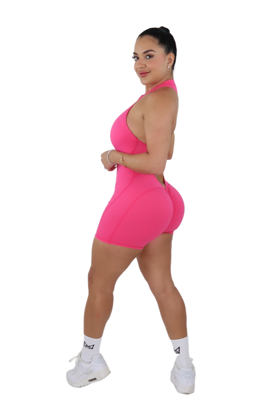 Jada Zip Up Romper - Raspberry Pink - MILA MVMT