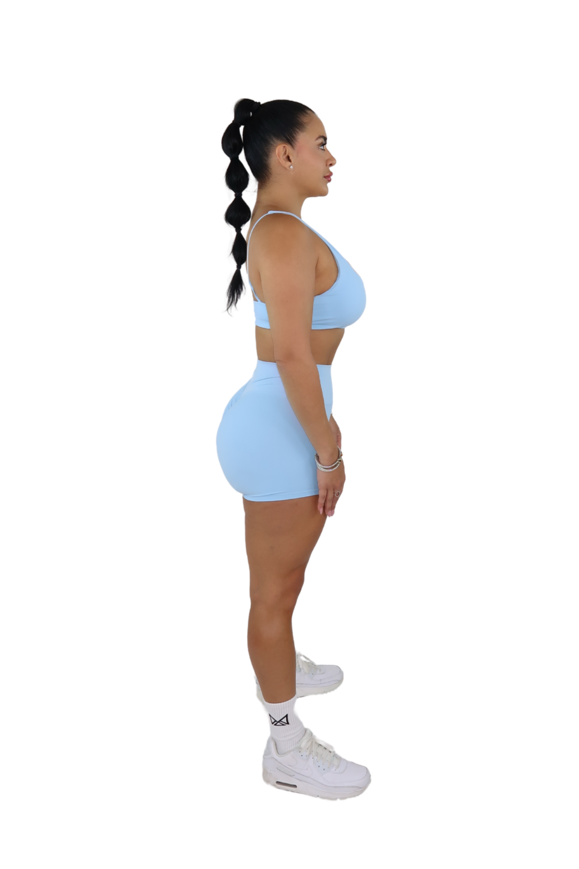 Ella Booty Sculpting Shorts & Bra Set - Baby Blue - MILA MVMT