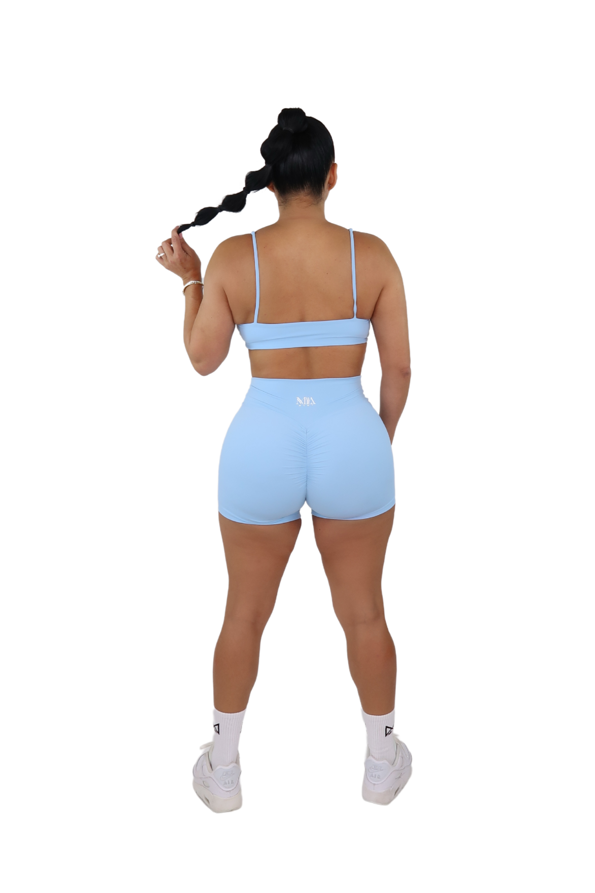 Ella Booty Sculpting Shorts & Bra Set - Baby Blue - MILA MVMT