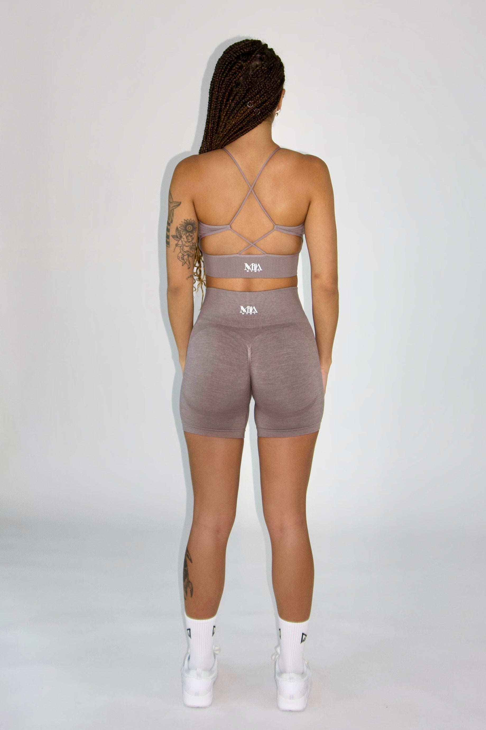 Zoey Seamless Contour Shorts - Acai back view