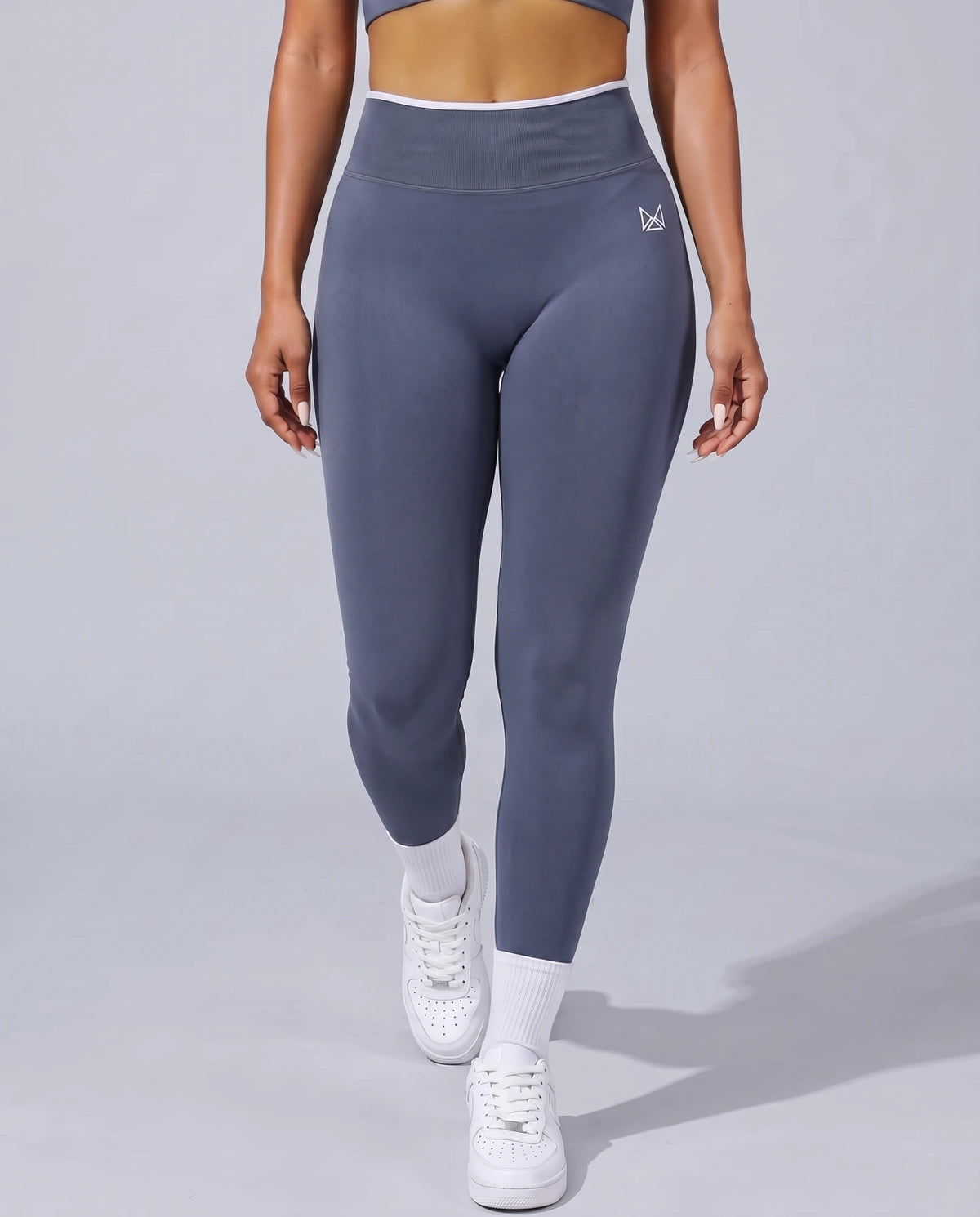 Storm Grey Leggings: Front